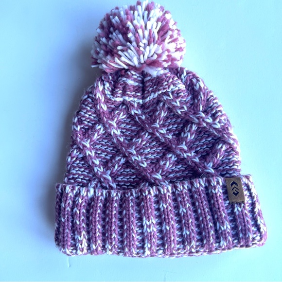 FREE COUNTRY WOMEN’S KNIT CUFFED BEANIE WITH FAUX FUR POM POM (NWOT) SIZE O/S - Picture 1 of 4